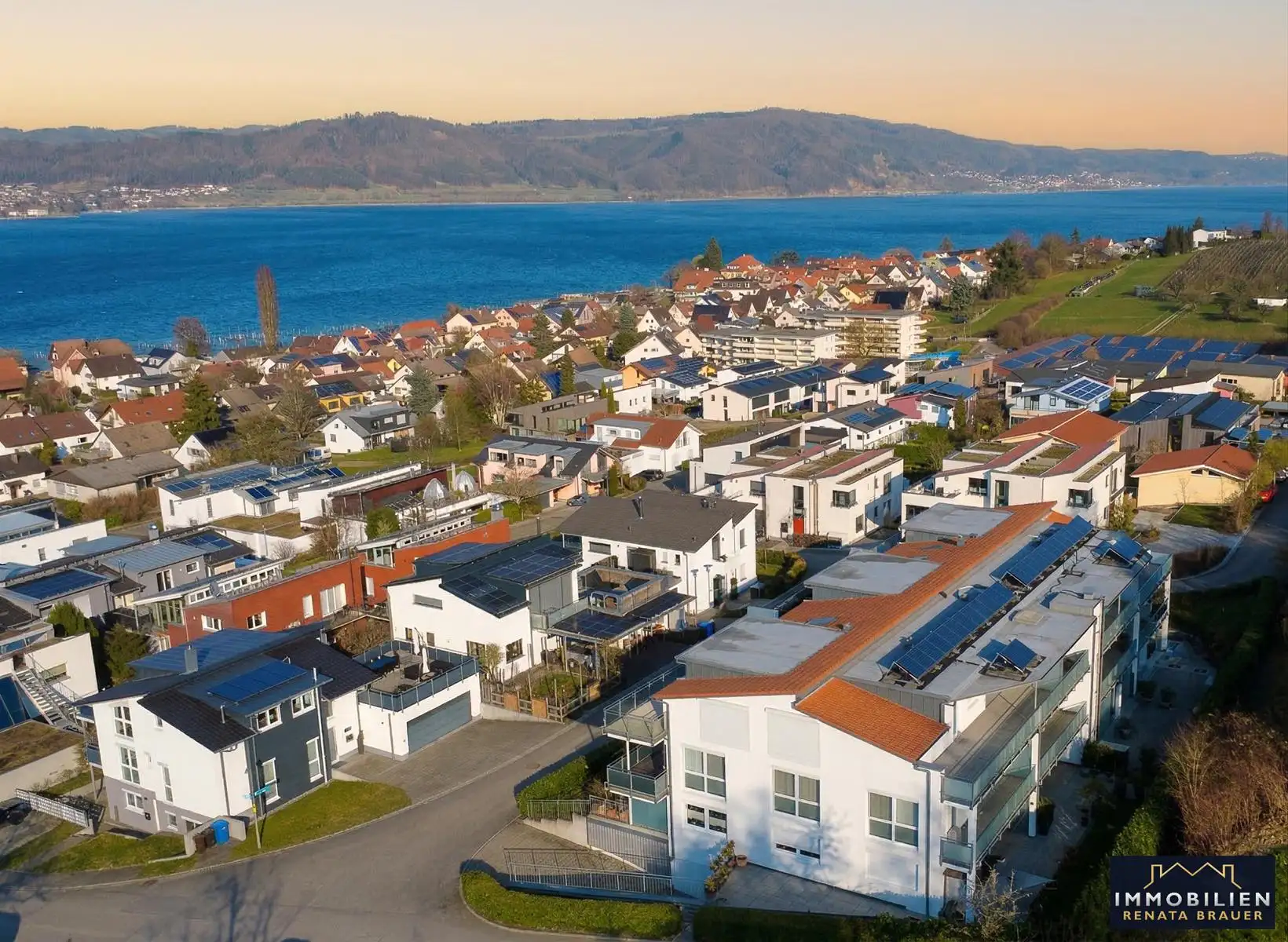 Luftaufnahme einer Immobilie am westlichen Bodensee
